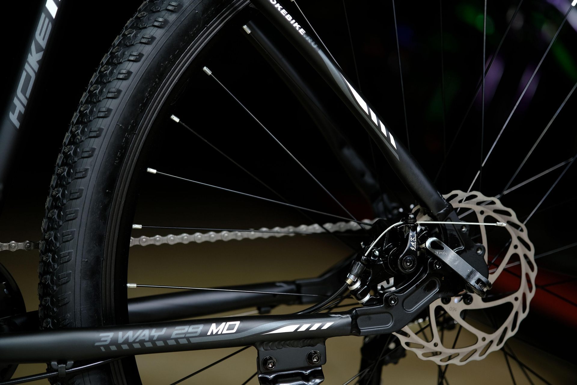 Тормоз 
 HOKE 3 Way 29 MD матовый чёрный-белый 19